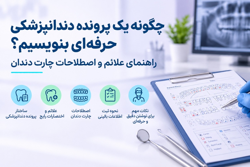 چگونه یک پرونده دندانپزشکی حرفه‌ای بنویسیم؟ راهنمای علائم و اصطلاحات چارت دندان